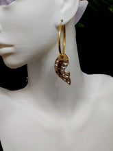 Sophisticated Gold Hoop Fish Earring
